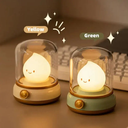 Retro Mini LED Night Lamp – USB Rechargeable & Portable